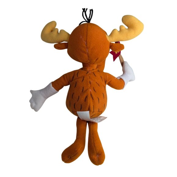 Bullwinkle Moose Plush Toy 9" Stuffins 1998 Wossamotta U Collectible Figure - Picture 2 of 5